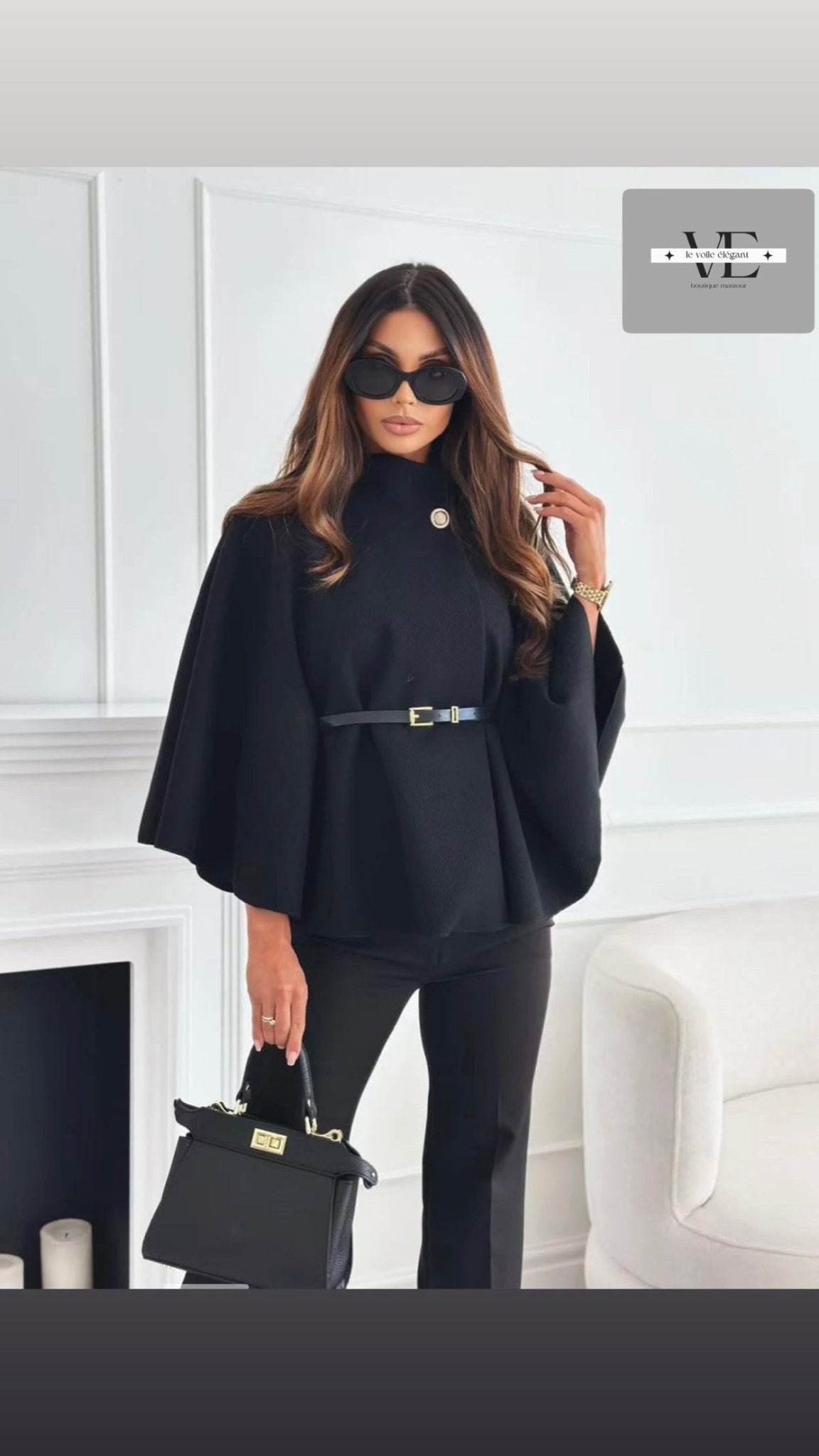 🍁 Cape poncho élégante avec ceinture - le voile élégant🍁 Cape poncho élégante avec ceinture🍁 Cape poncho élégante avec ceintureABAYAproduct_vendor