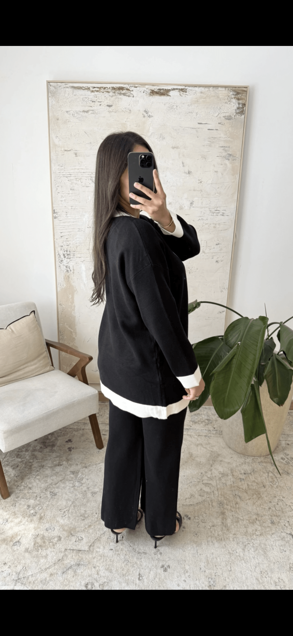 🍁 Ensemble cardigan à rayures et boutons dorés - le voile élégant🍁 Ensemble cardigan à rayures et boutons dorés🍁 Ensemble cardigan à rayures et boutons dorésABAYAproduct_vendor