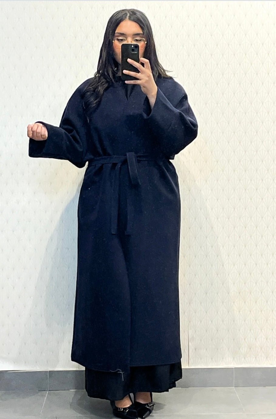 manteau caban avec ceinture - le voile élégantmanteau caban avec ceinturemanteau caban avec ceintureABAYAproduct_vendor