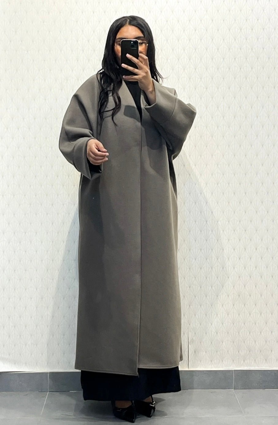 manteau caban avec ceinture - le voile élégantmanteau caban avec ceinturemanteau caban avec ceintureABAYAproduct_vendor