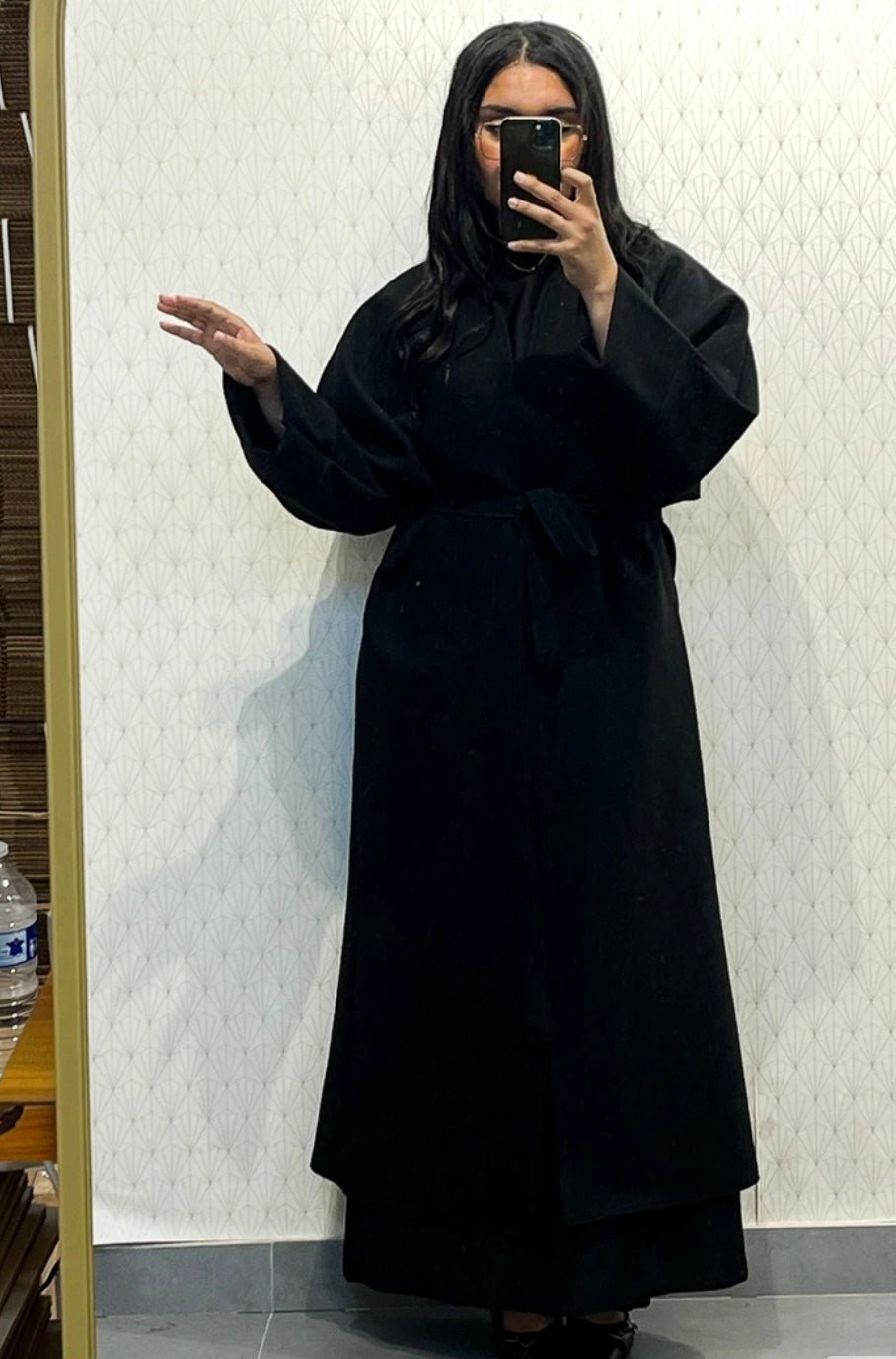 manteau caban avec ceinture - le voile élégantmanteau caban avec ceinturemanteau caban avec ceintureABAYAproduct_vendor