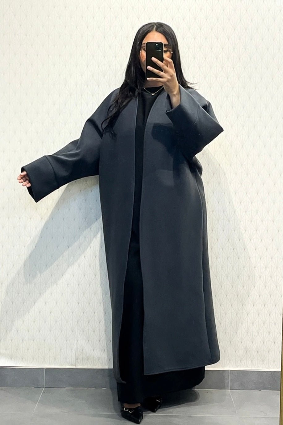 manteau caban avec ceinture - le voile élégantmanteau caban avec ceinturemanteau caban avec ceintureABAYAproduct_vendor