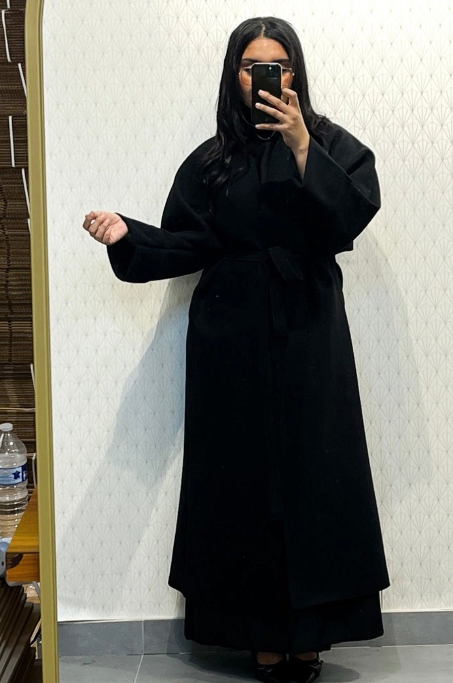 manteau caban avec ceinture - le voile élégantmanteau caban avec ceinturemanteau caban avec ceintureABAYAproduct_vendor