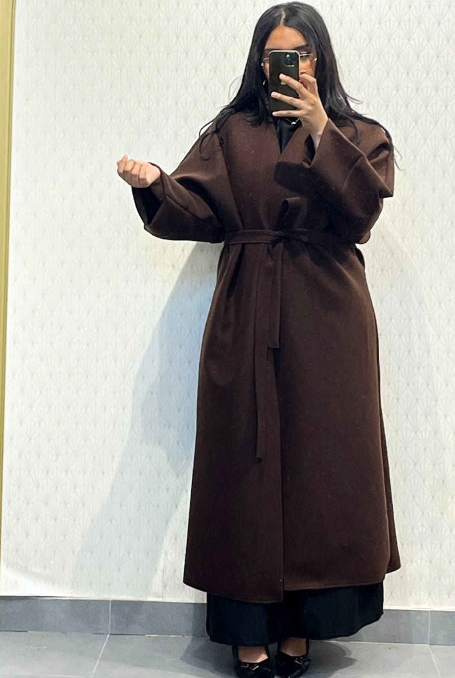 manteau caban avec ceinture - le voile élégantmanteau caban avec ceinturemanteau caban avec ceintureABAYAproduct_vendor