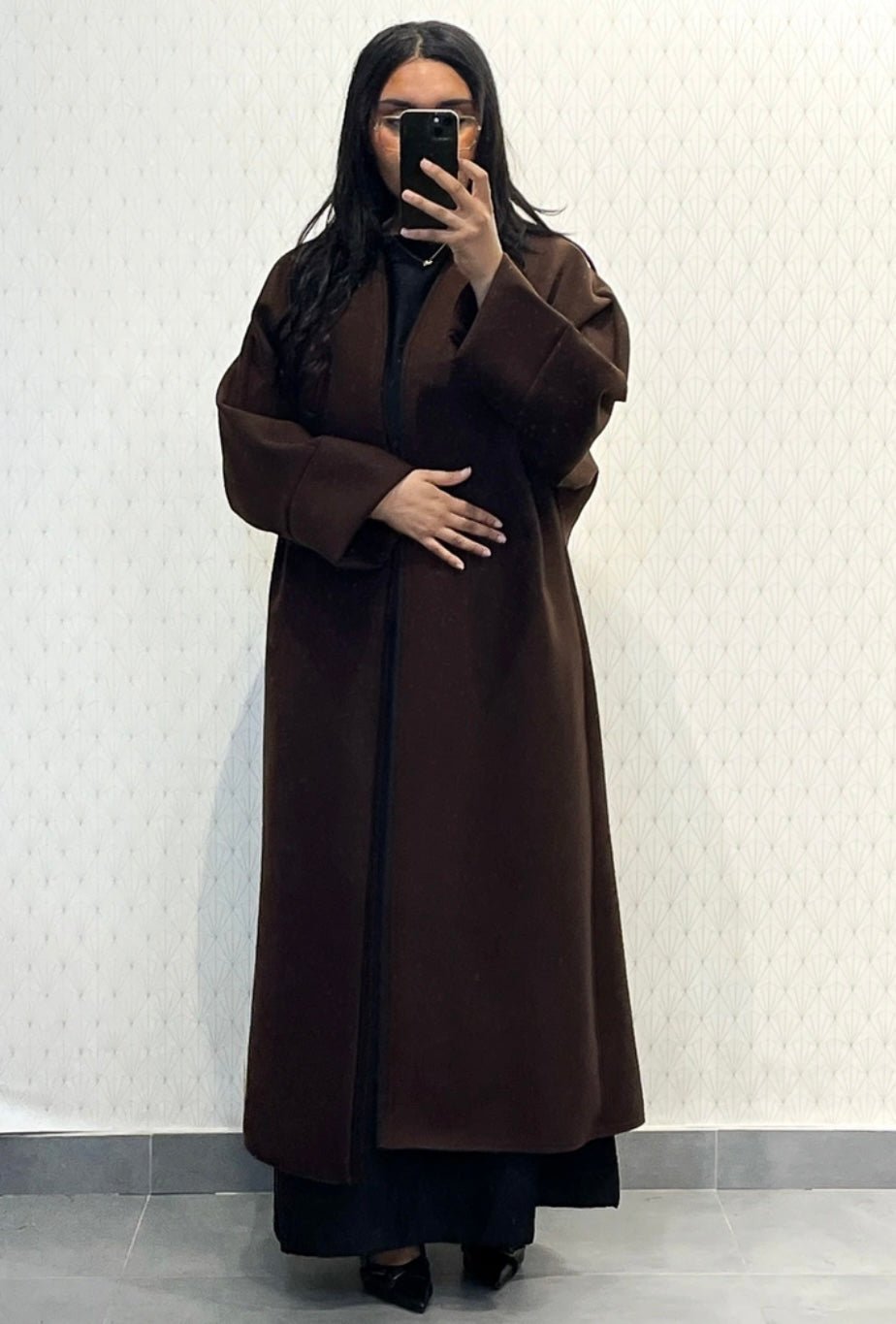 manteau caban avec ceinture - le voile élégantmanteau caban avec ceinturemanteau caban avec ceintureABAYAproduct_vendor