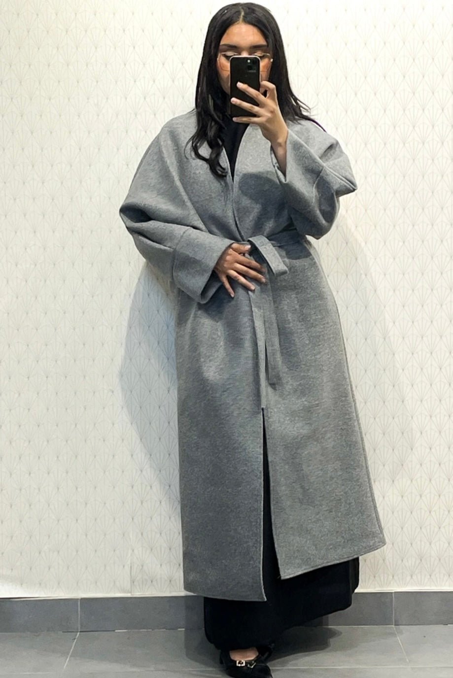 manteau caban avec ceinture - le voile élégantmanteau caban avec ceinturemanteau caban avec ceintureABAYAproduct_vendor