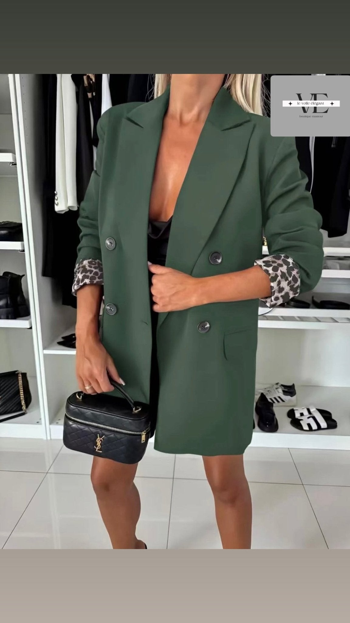 Veste Blazer Revers Léopard 🐆 - le voile élégantVeste Blazer Revers Léopard 🐆Veste Blazer Revers Léopard 🐆ABAYAproduct_vendor