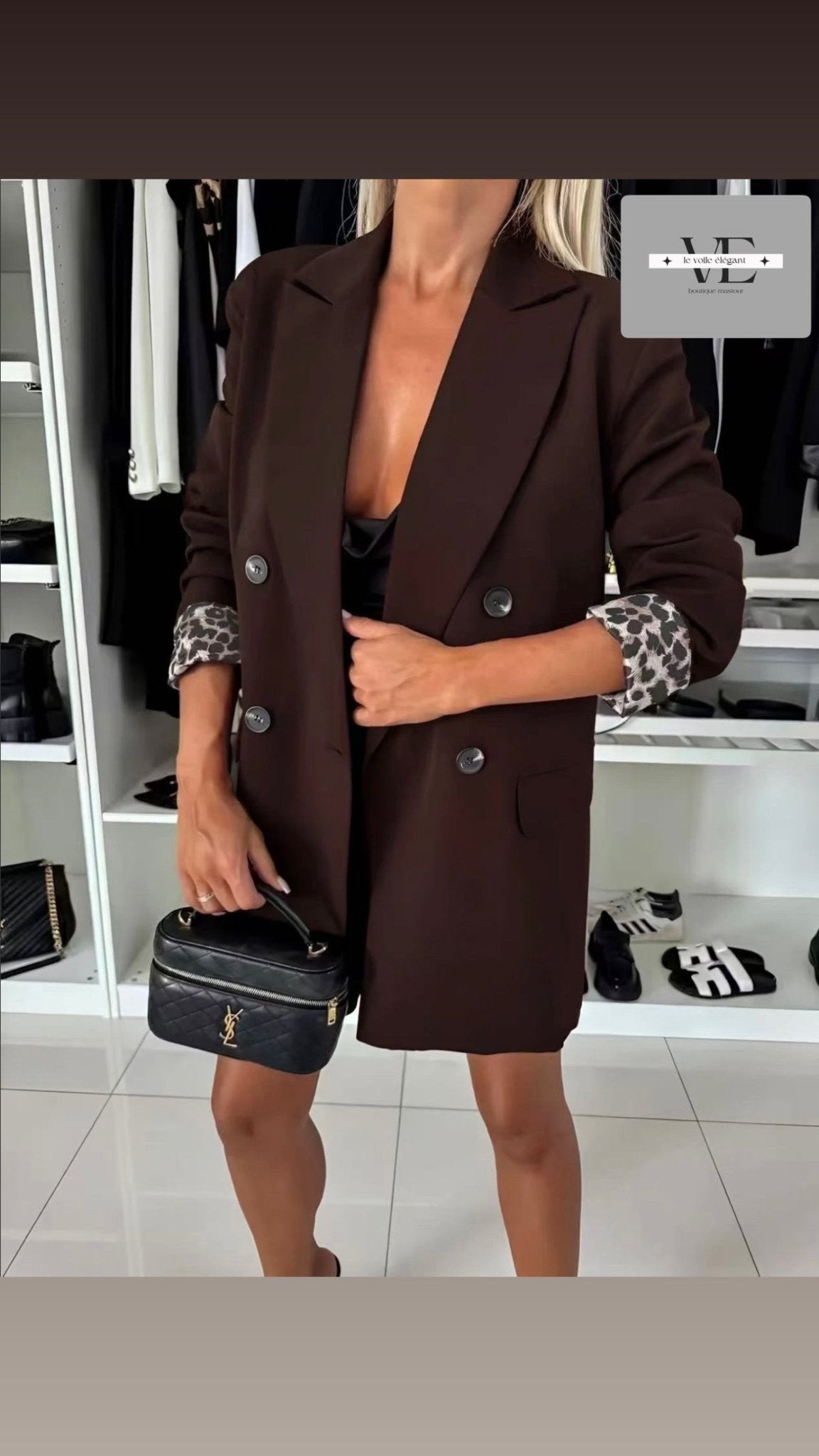 Veste Blazer Revers Léopard 🐆 - le voile élégantVeste Blazer Revers Léopard 🐆Veste Blazer Revers Léopard 🐆ABAYAproduct_vendor