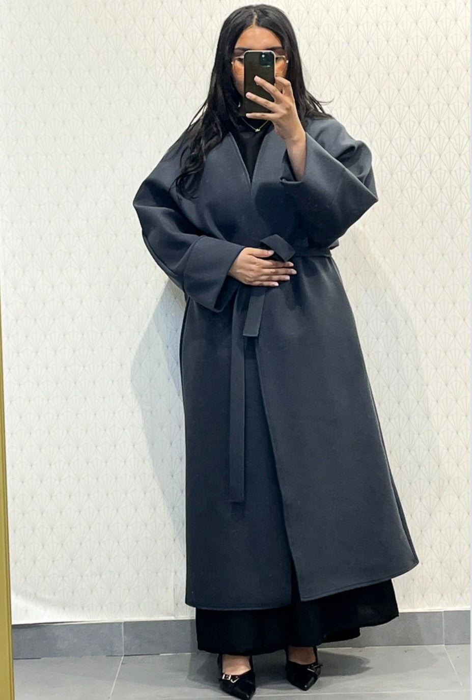 manteau caban avec ceinture