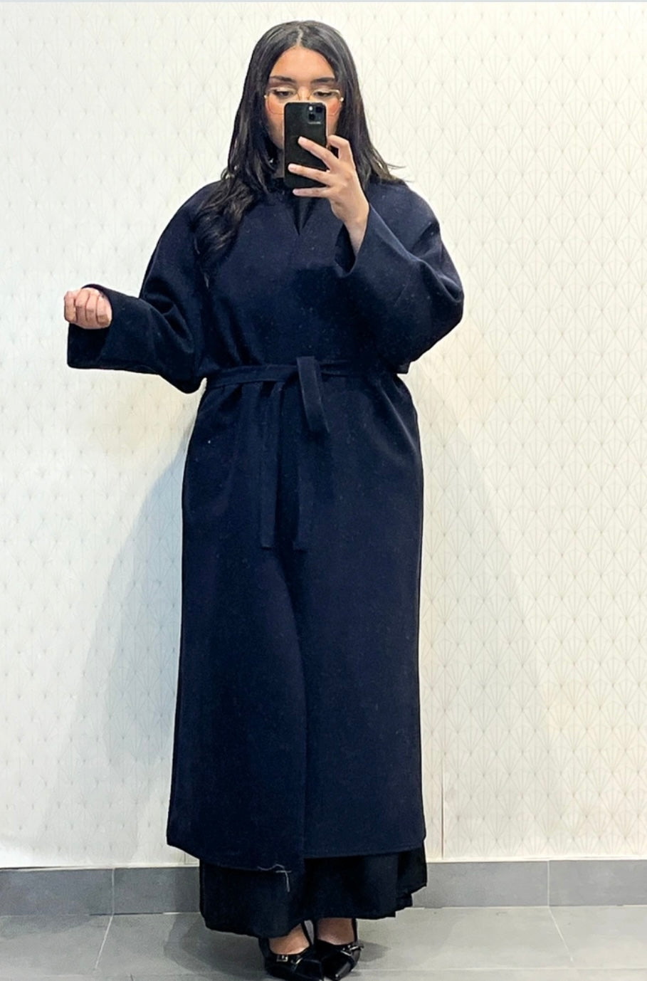 manteau caban avec ceinture