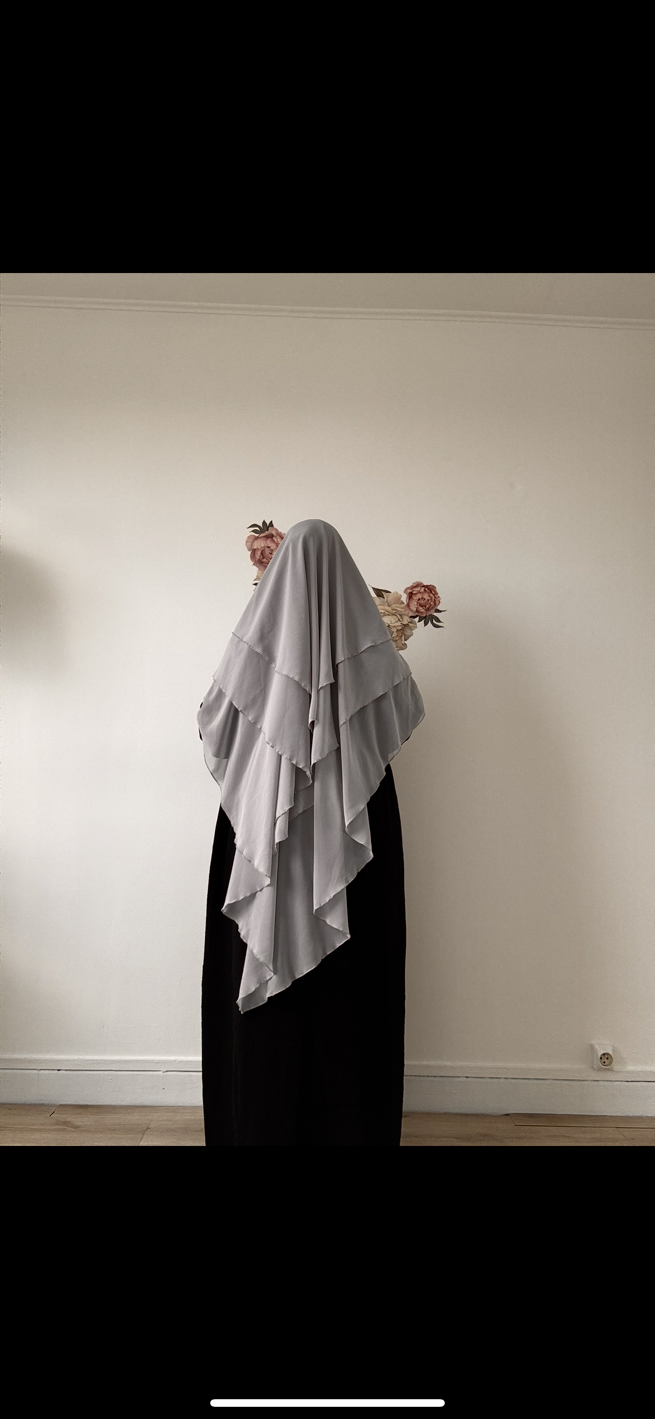 khimar 3 voiles en mousseline