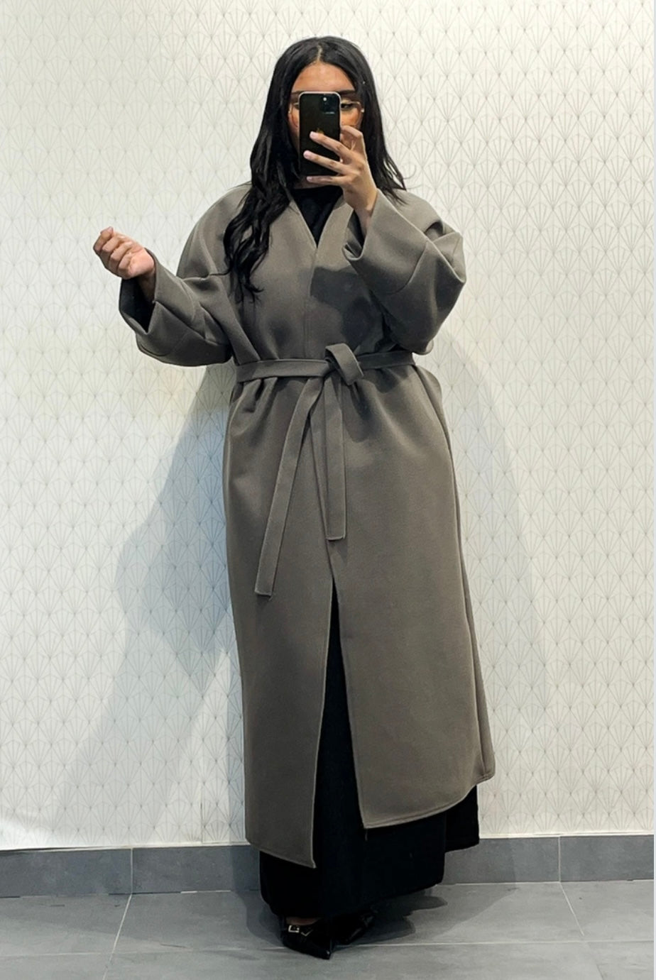 manteau caban avec ceinture