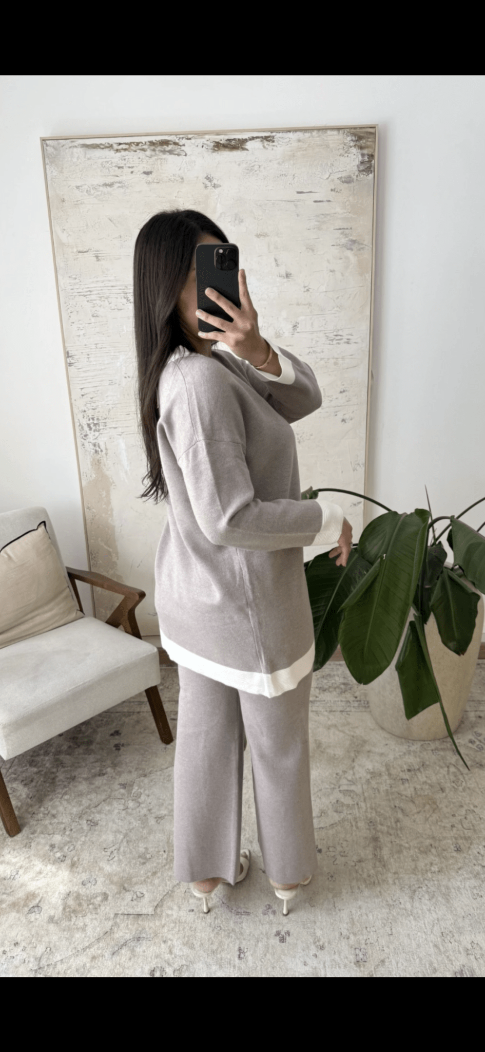 🍁 Ensemble cardigan à rayures et boutons dorés - le voile élégant🍁 Ensemble cardigan à rayures et boutons dorés🍁 Ensemble cardigan à rayures et boutons dorésABAYAproduct_vendor