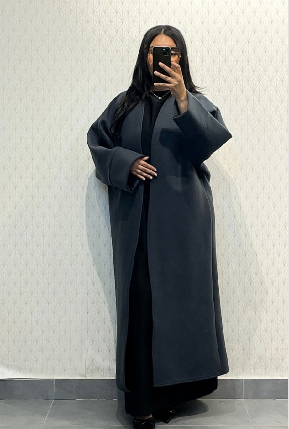 manteau caban avec ceinture - le voile élégantmanteau caban avec ceinturemanteau caban avec ceintureABAYAproduct_vendor