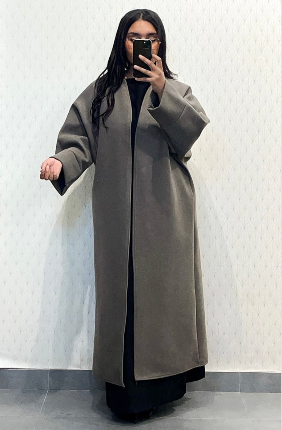 manteau caban avec ceinture - le voile élégantmanteau caban avec ceinturemanteau caban avec ceintureABAYAproduct_vendor