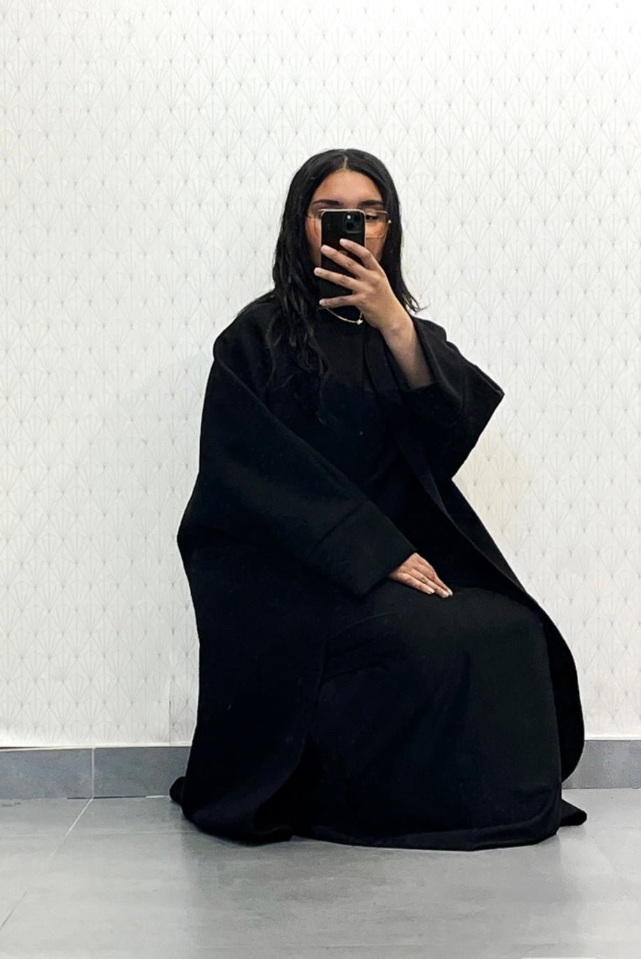 manteau caban avec ceinture - le voile élégantmanteau caban avec ceinturemanteau caban avec ceintureABAYAproduct_vendor