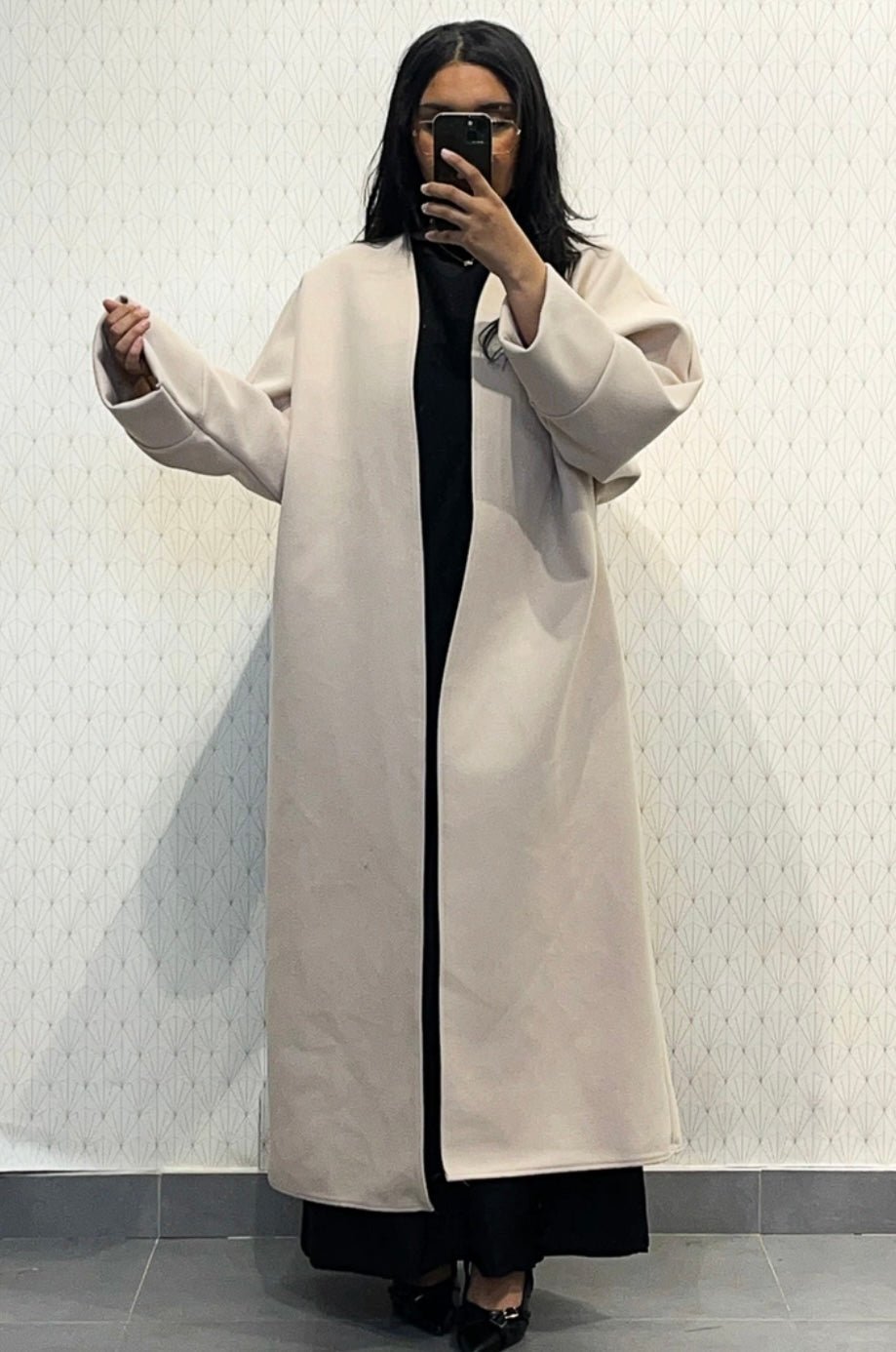 manteau caban avec ceinture - le voile élégantmanteau caban avec ceinturemanteau caban avec ceintureABAYAproduct_vendor