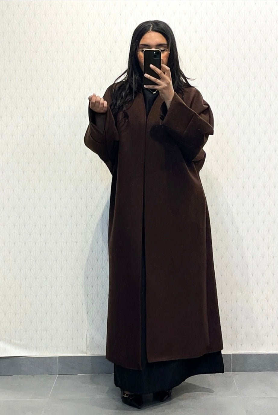 manteau caban avec ceinture - le voile élégantmanteau caban avec ceinturemanteau caban avec ceintureABAYAproduct_vendor