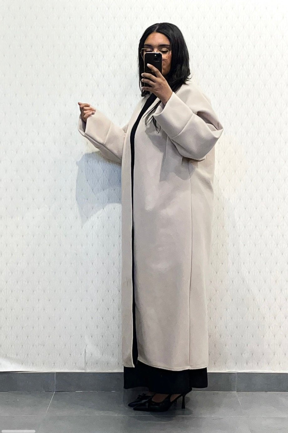 manteau caban avec ceinture - le voile élégantmanteau caban avec ceinturemanteau caban avec ceintureABAYAproduct_vendor